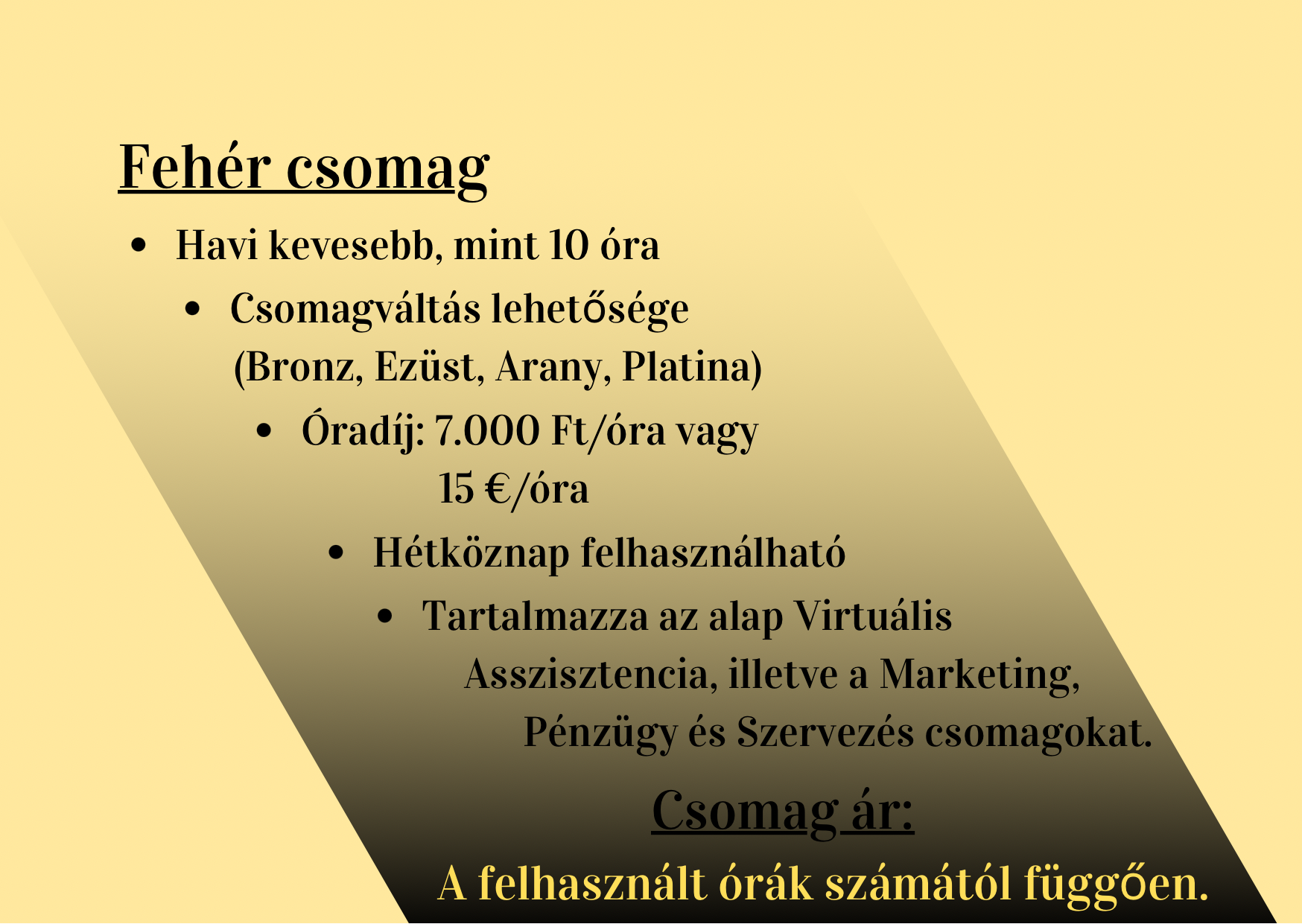 Fehér csomag