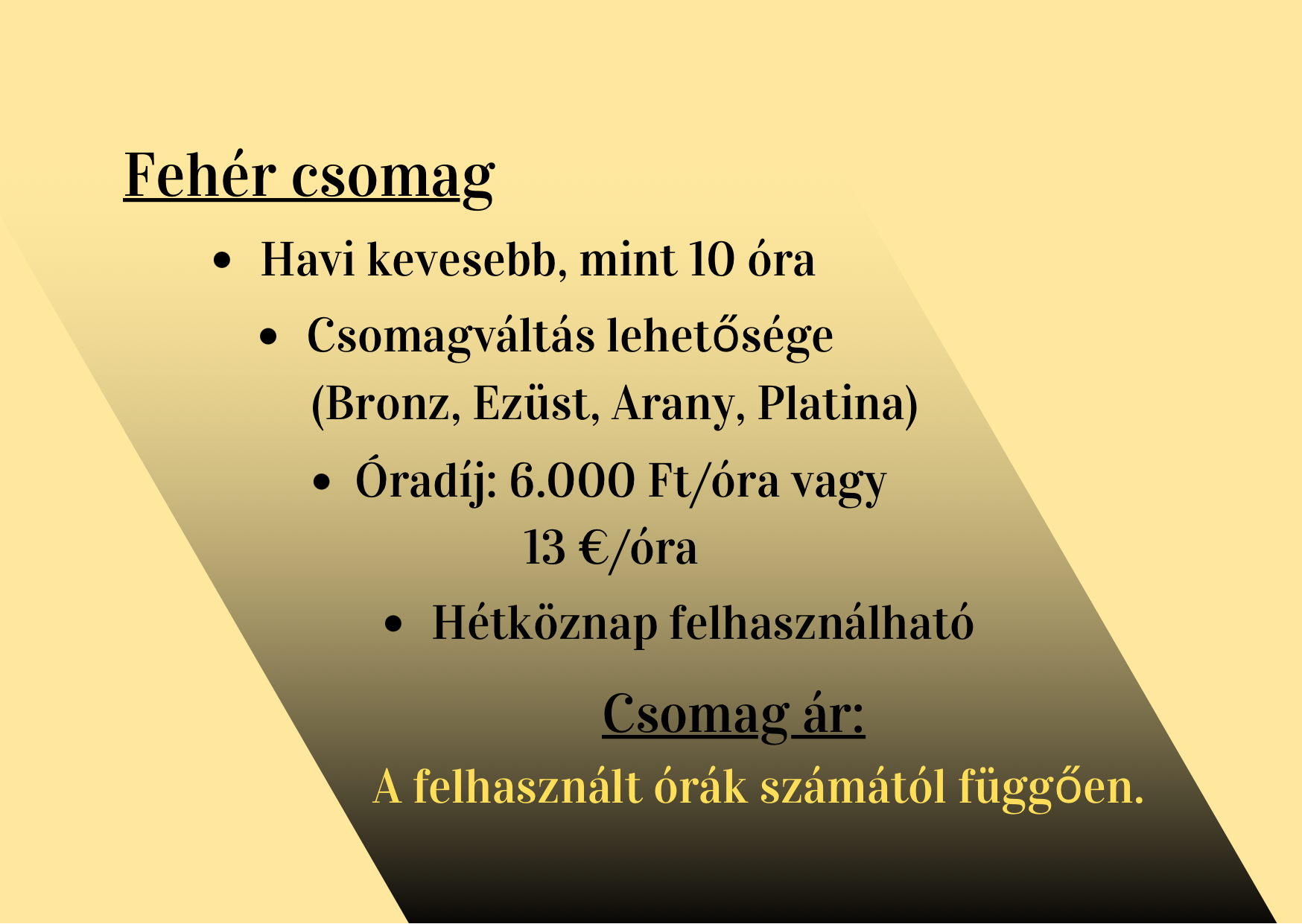Fehér csomag